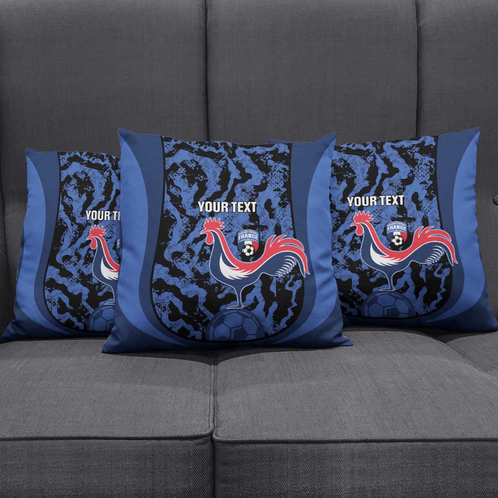 Custom France Football Pillow Cover 2026 Allez Les Bleus Rooster Grunge - Wonder Print Shop