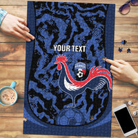 Custom France Football Puzzle 2026 Allez Les Bleus Rooster Grunge - Wonder Print Shop