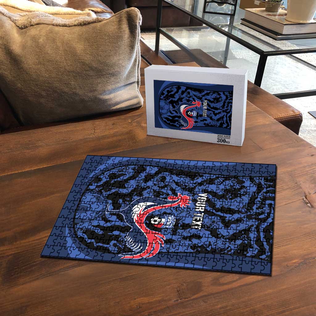 Custom France Football Puzzle 2026 Allez Les Bleus Rooster Grunge - Wonder Print Shop