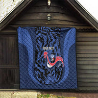 Custom France Football Quilt 2026 Allez Les Bleus Rooster Grunge - Wonder Print Shop