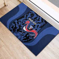Custom France Football Rubber Doormat 2026 Allez Les Bleus Rooster Grunge - Wonder Print Shop