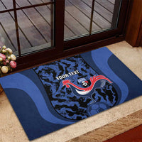 Custom France Football Rubber Doormat 2026 Allez Les Bleus Rooster Grunge - Wonder Print Shop