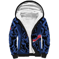 Custom France Football Sherpa Hoodie 2026 Allez Les Bleus Rooster Grunge - Wonder Print Shop
