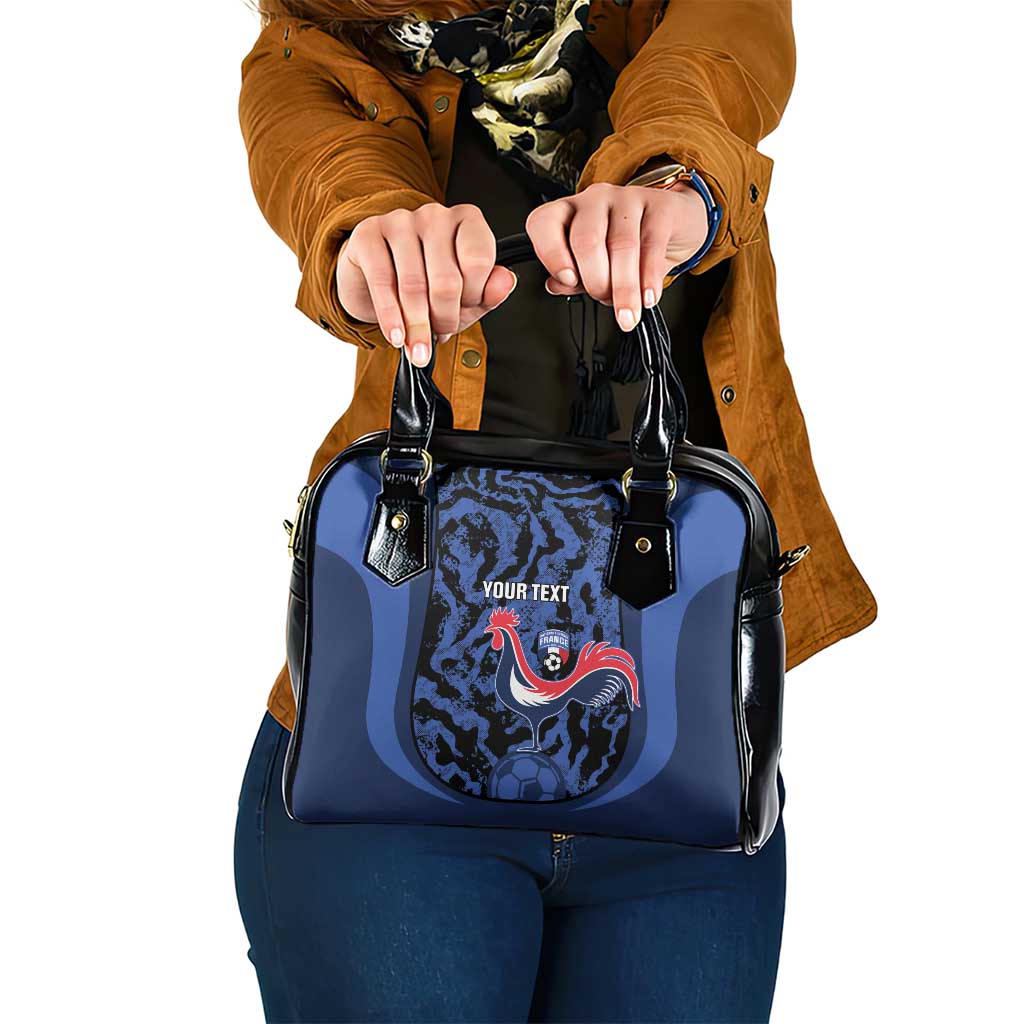 Custom France Football Shoulder Handbag 2026 Allez Les Bleus Rooster Grunge - Wonder Print Shop