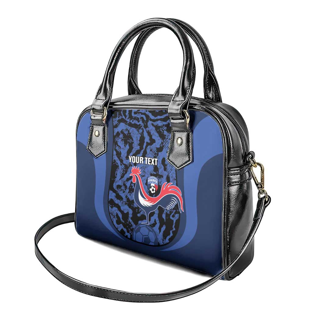 Custom France Football Shoulder Handbag 2026 Allez Les Bleus Rooster Grunge - Wonder Print Shop
