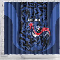 Custom France Football Shower Curtain 2026 Allez Les Bleus Rooster Grunge - Wonder Print Shop