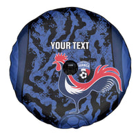 Custom France Football Spare Tire Cover 2026 Allez Les Bleus Rooster Grunge - Wonder Print Shop