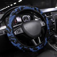 France Football Steering Wheel Cover 2026 Allez Les Bleus Rooster Grunge - Wonder Print Shop