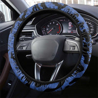 France Football Steering Wheel Cover 2026 Allez Les Bleus Rooster Grunge - Wonder Print Shop