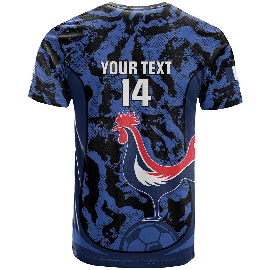 Custom France Football T Shirt 2026 Allez Les Bleus Rooster Grunge - Wonder Print Shop