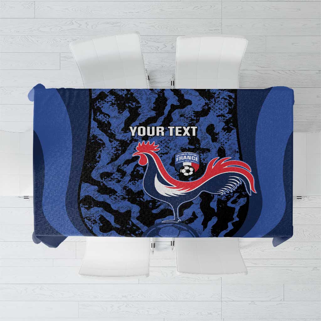 Custom France Football Tablecloth 2026 Allez Les Bleus Rooster Grunge - Wonder Print Shop