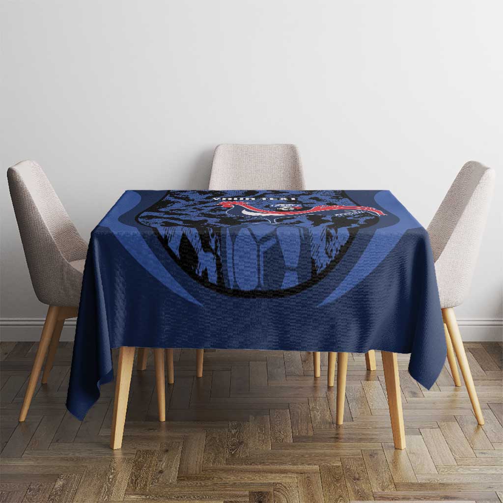 Custom France Football Tablecloth 2026 Allez Les Bleus Rooster Grunge - Wonder Print Shop