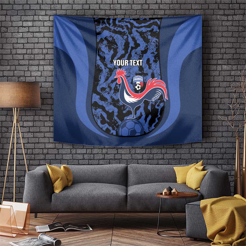 Custom France Football Tapestry 2026 Allez Les Bleus Rooster Grunge - Wonder Print Shop