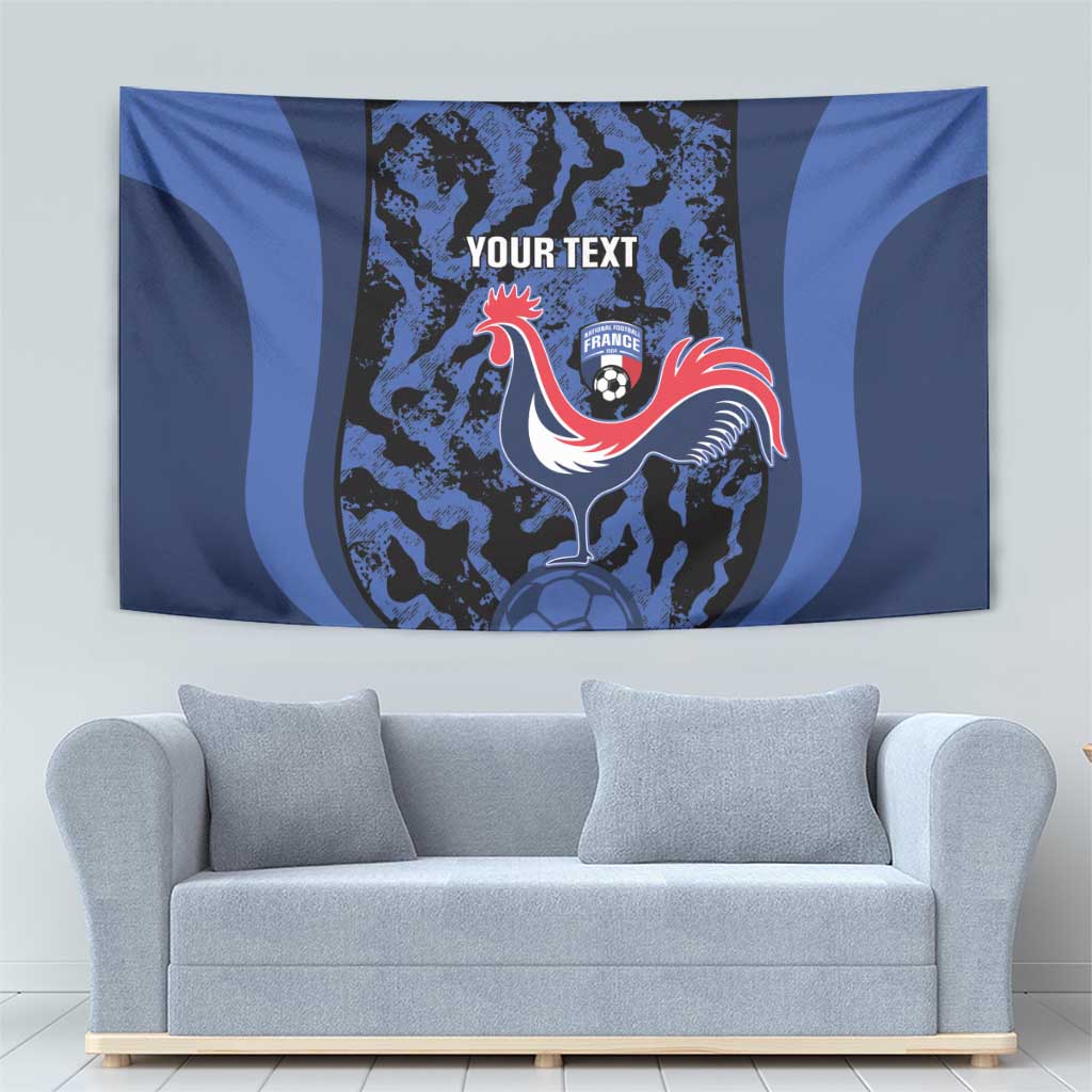 Custom France Football Tapestry 2026 Allez Les Bleus Rooster Grunge - Wonder Print Shop