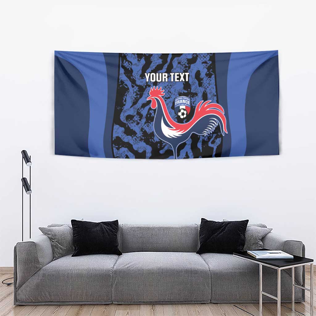 Custom France Football Tapestry 2026 Allez Les Bleus Rooster Grunge - Wonder Print Shop