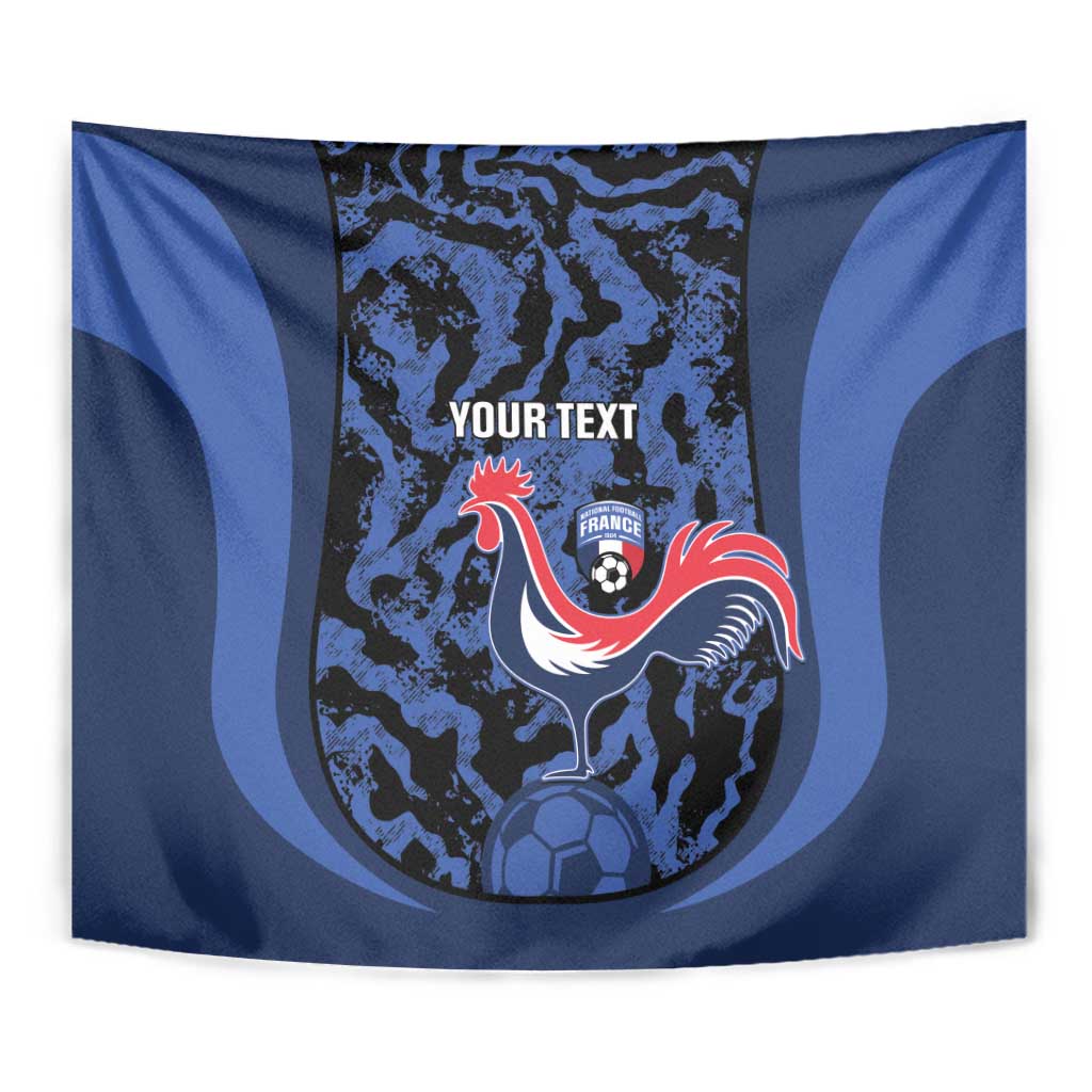 Custom France Football Tapestry 2026 Allez Les Bleus Rooster Grunge - Wonder Print Shop