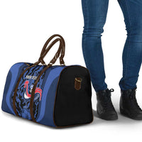 Custom France Football Travel Bag 2026 Allez Les Bleus Rooster Grunge - Wonder Print Shop