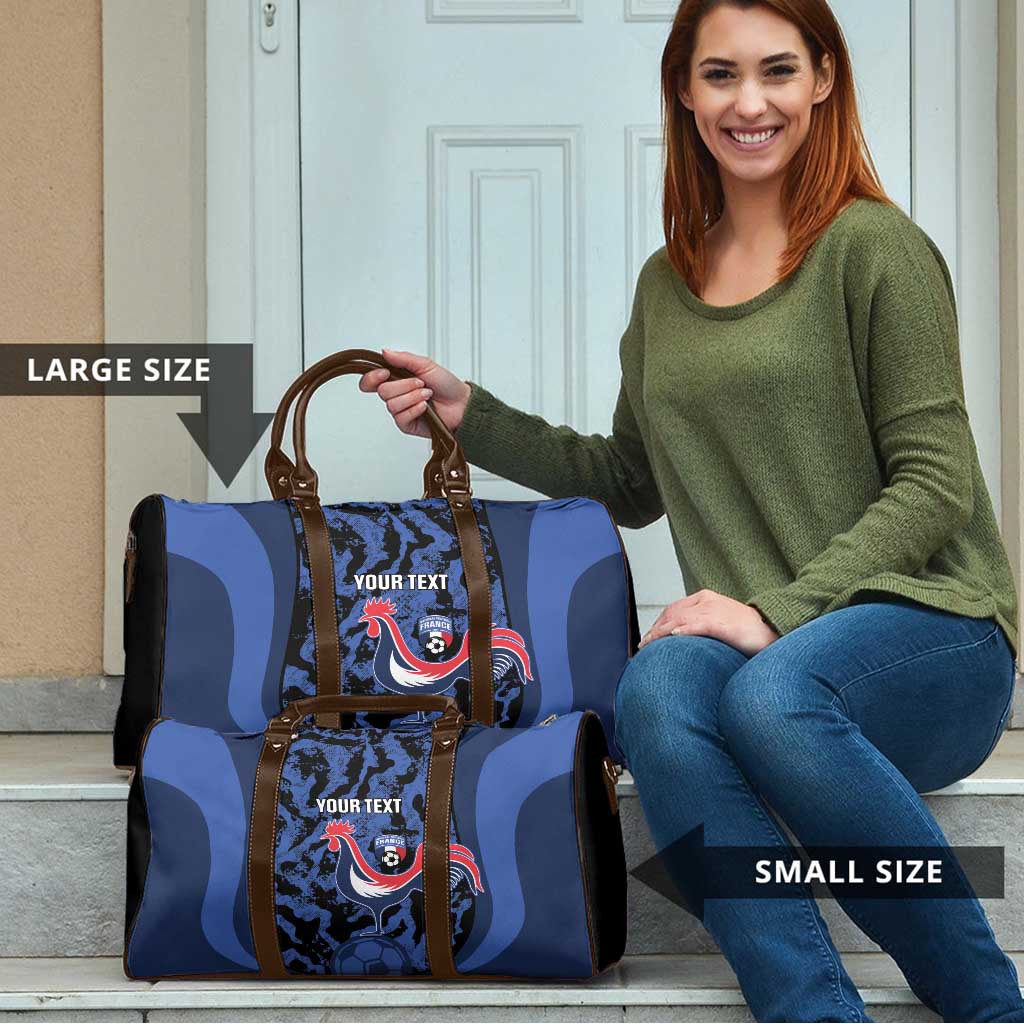 Custom France Football Travel Bag 2026 Allez Les Bleus Rooster Grunge - Wonder Print Shop