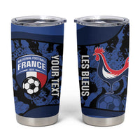 Custom France Football Tumbler Cup 2026 Allez Les Bleus Rooster Grunge - Wonder Print Shop