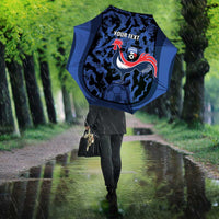 Custom France Football Umbrella 2026 Allez Les Bleus Rooster Grunge - Wonder Print Shop