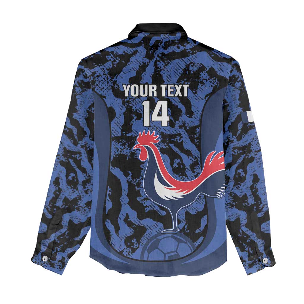 Custom France Football Women Casual Shirt 2026 Allez Les Bleus Rooster Grunge - Wonder Print Shop