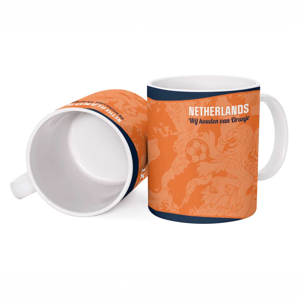 Custom Netherlands Football Ceramic Mug 2026 Come On Oranje - Wonder Print Shop