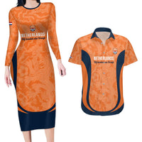Custom Netherlands Football Couples Matching Long Sleeve Bodycon Dress and Hawaiian Shirt 2026 Come On Oranje - Wonder Print Shop