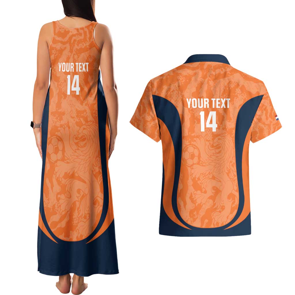 Custom Netherlands Football Couples Matching Tank Maxi Dress and Hawaiian Shirt 2026 Come On Oranje - Wonder Print Shop