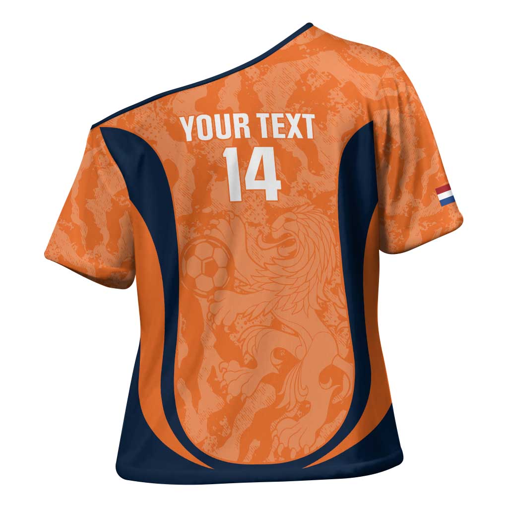 Custom Netherlands Football Cross Shoulder Shirt 2026 Come On Oranje - Wonder Print Shop