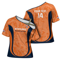 Custom Netherlands Football Cross Shoulder Shirt 2026 Come On Oranje - Wonder Print Shop