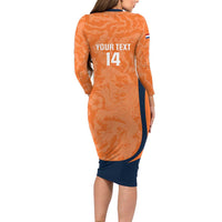 Custom Netherlands Football Family Matching Long Sleeve Bodycon Dress and Hawaiian Shirt 2026 Come On Oranje - Wonder Print Shop