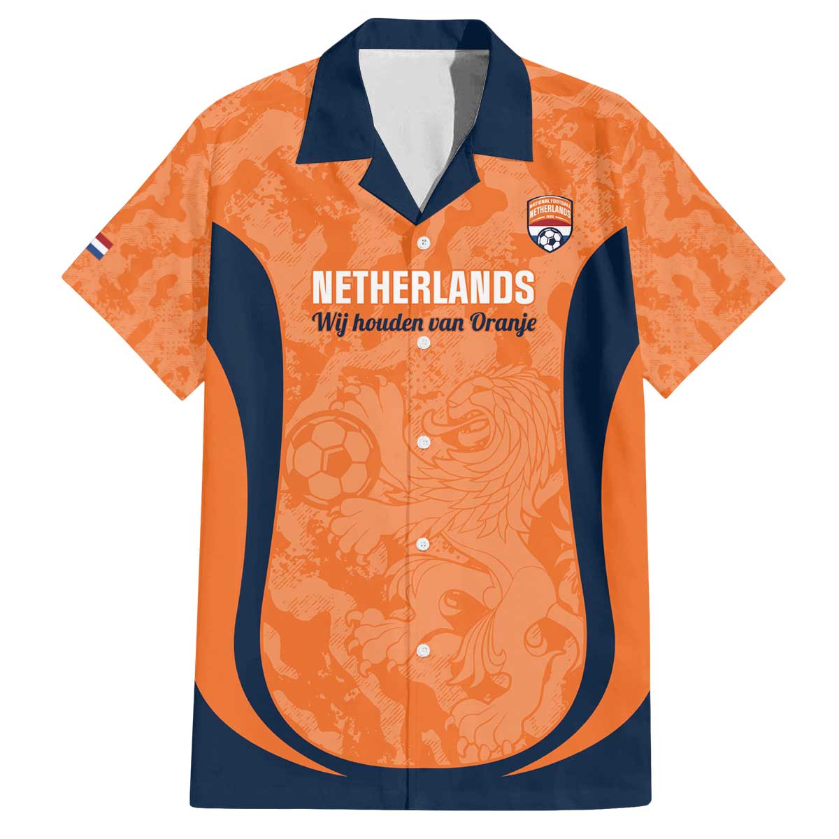 Custom Netherlands Football Family Matching Off The Shoulder Long Sleeve Dress and Hawaiian Shirt 2026 Come On Oranje - Wonder Print Shop
