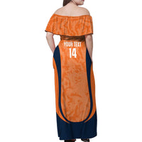 Custom Netherlands Football Family Matching Off Shoulder Maxi Dress and Hawaiian Shirt 2026 Come On Oranje - Wonder Print Shop