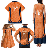 Custom Netherlands Football Family Matching Tank Maxi Dress and Hawaiian Shirt 2026 Come On Oranje - Wonder Print Shop
