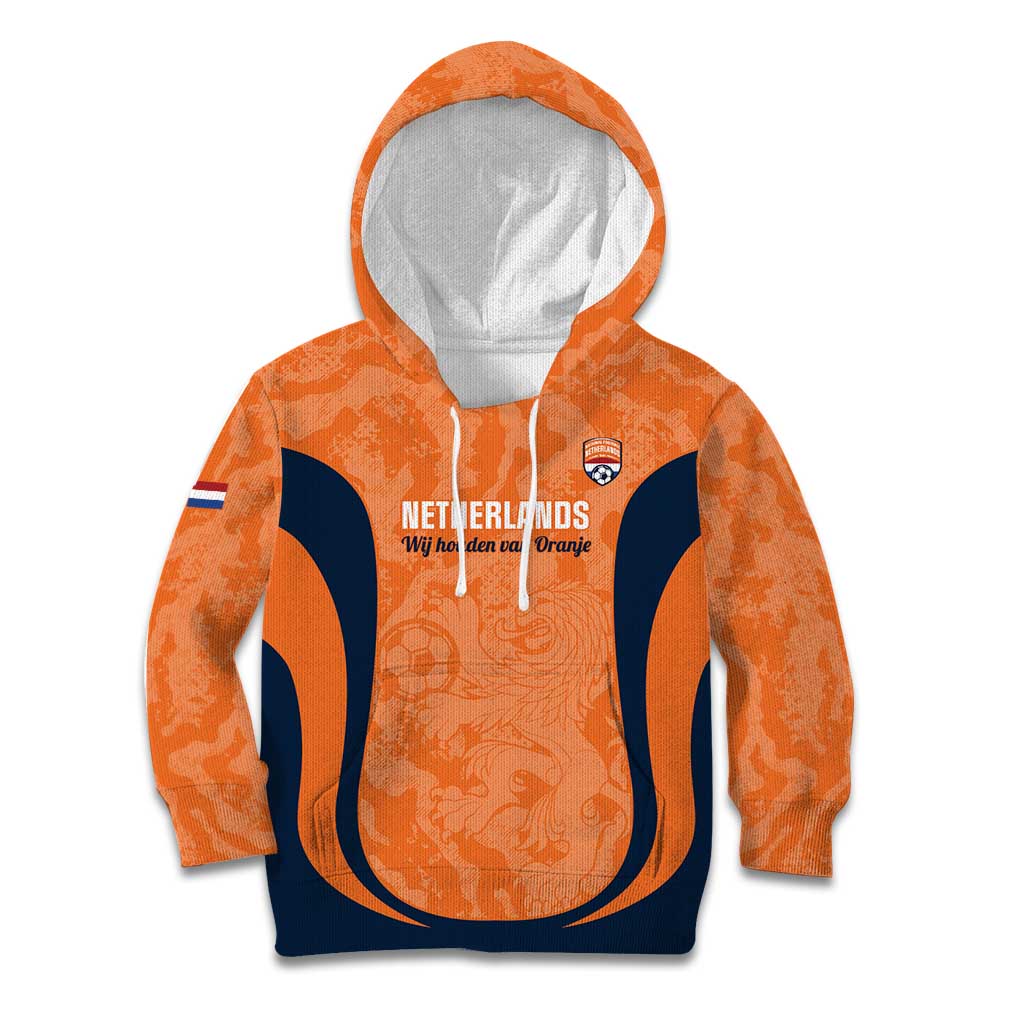 Custom Netherlands Football Kid Hoodie 2026 Come On Oranje - Wonder Print Shop