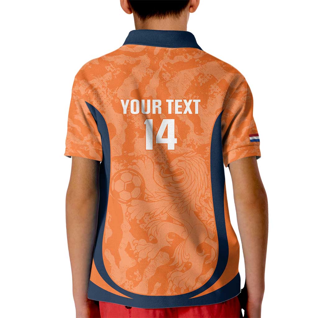 Custom Netherlands Football Kid Polo Shirt 2026 Come On Oranje - Wonder Print Shop