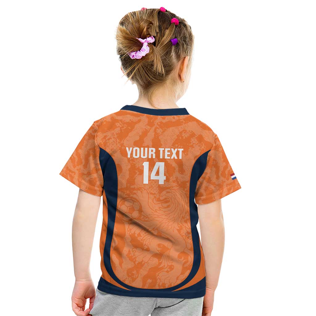 Custom Netherlands Football Kid T Shirt 2026 Come On Oranje - Wonder Print Shop
