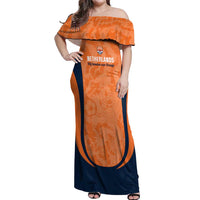 Custom Netherlands Football Off Shoulder Maxi Dress 2026 Come On Oranje - Wonder Print Shop