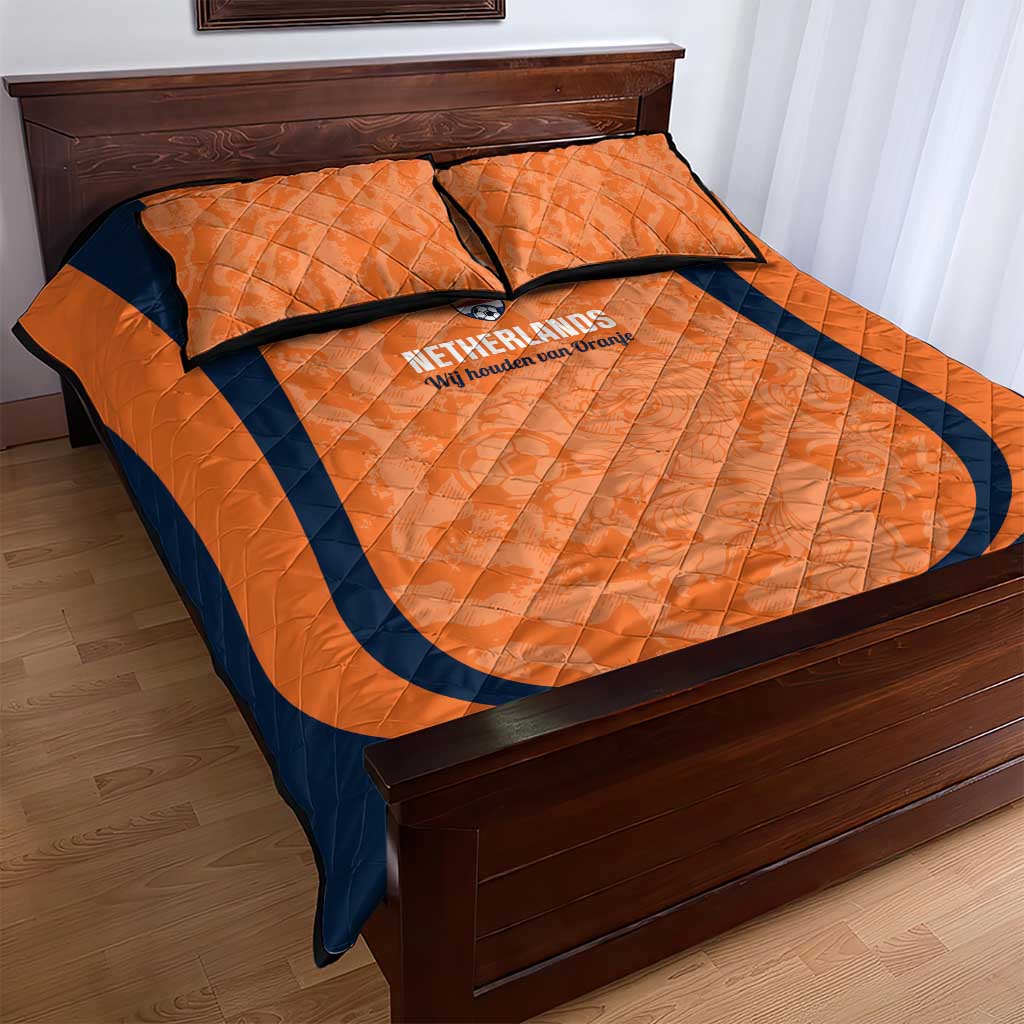 Netherlands Football Quilt Bed Set 2026 Come On Oranje - Wonder Print Shop