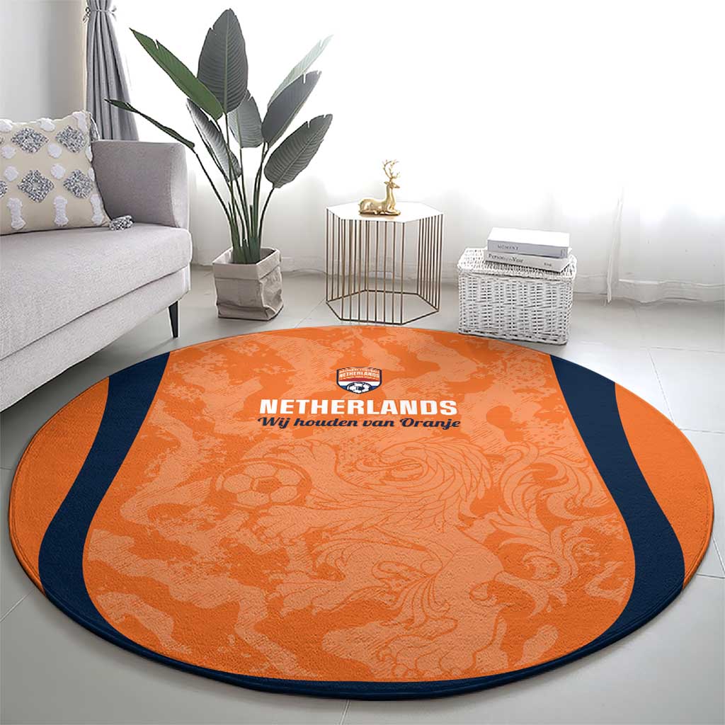 Netherlands Football Round Carpet 2026 Come On Oranje - Wonder Print Shop
