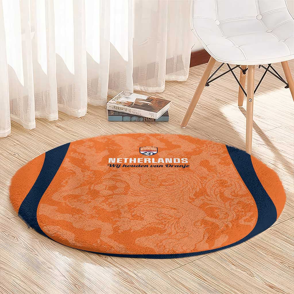 Netherlands Football Round Carpet 2026 Come On Oranje - Wonder Print Shop