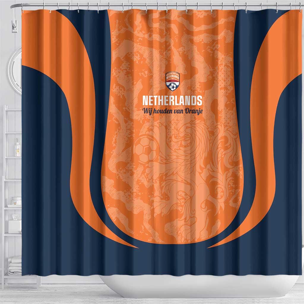 Netherlands Football Shower Curtain 2026 Come On Oranje - Wonder Print Shop