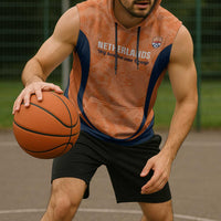 Custom Netherlands Football Sleeveless Hoodie 2026 Come On Oranje - Wonder Print Shop