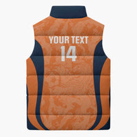 Custom Netherlands Football Sleeveless Puffer Jacket 2026 Come On Oranje - Wonder Print Shop