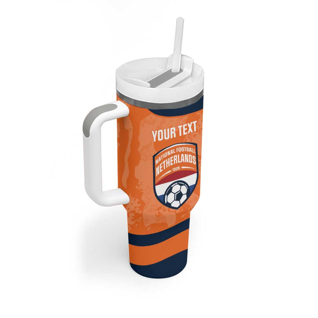 Custom Netherlands Football Tumbler With Handle 2026 Come On Oranje - Wonder Print Shop