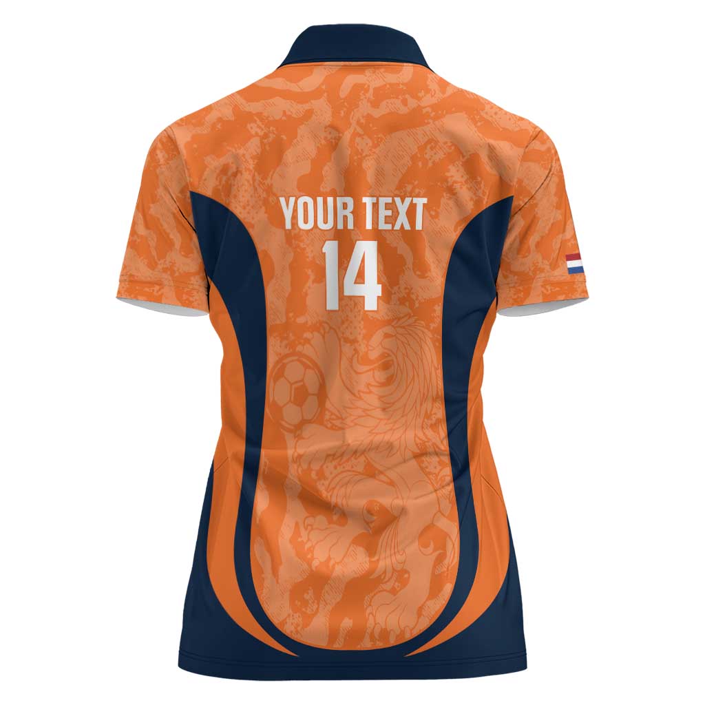 Custom Netherlands Football Women Polo Shirt 2026 Come On Oranje - Wonder Print Shop