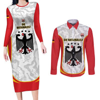 Custom Germany Football Couples Matching Long Sleeve Bodycon Dress and Long Sleeve Button Shirt 2026 Come On Die Nationalelf - Wonder Print Shop