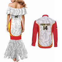 Custom Germany Football Couples Matching Mermaid Dress and Long Sleeve Button Shirt 2026 Come On Die Nationalelf - Wonder Print Shop