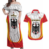 Custom Germany Football Couples Matching Off Shoulder Maxi Dress and Hawaiian Shirt 2026 Come On Die Nationalelf - Wonder Print Shop