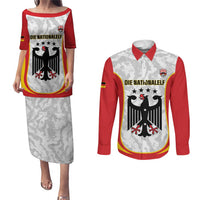 Custom Germany Football Couples Matching Puletasi and Long Sleeve Button Shirt 2026 Come On Die Nationalelf - Wonder Print Shop